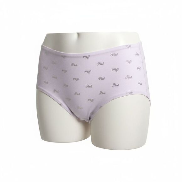 VS PINK Panty in Lavender Seamless With Logo Print Size Medium NWT - Picture 8 of 9